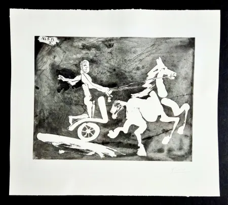 Гравюра Picasso - Television: Course de chars à l'antique I 