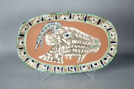 Керамика Picasso -  	Tete de chevre de profil (Goat's Head in Profile), 1952