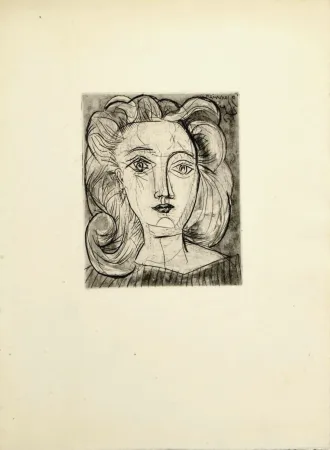 Офорт Picasso - Tête de Femme