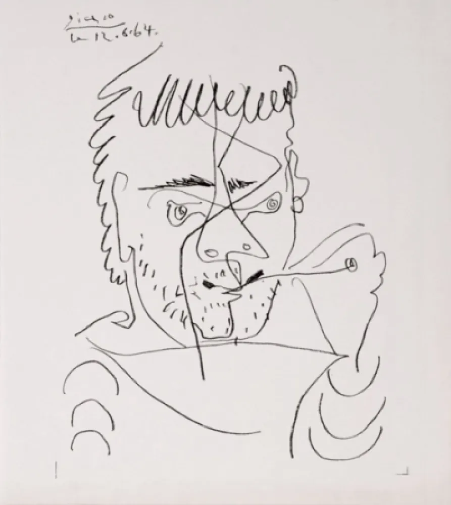 Литография Picasso - The Smoker, Daniel Henri Kahnweiler