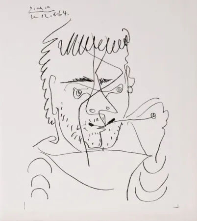 Литография Picasso - The Smoker, Daniel Henri Kahnweiler