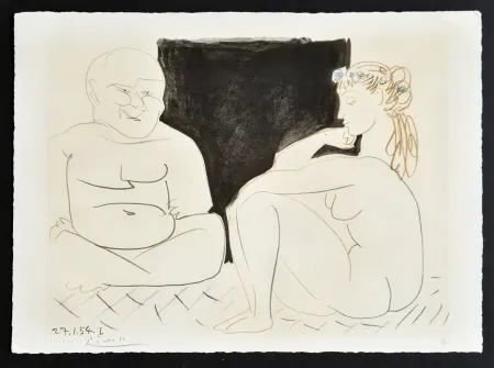Литография Picasso - The Two Thinkers