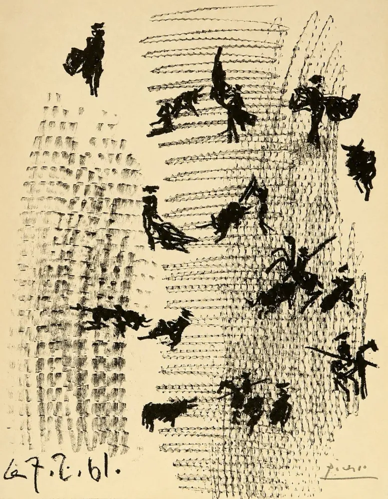 Литография Picasso - Toros y toreros