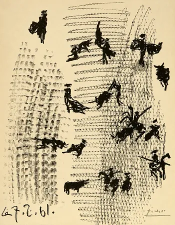 Литография Picasso - Toros y toreros