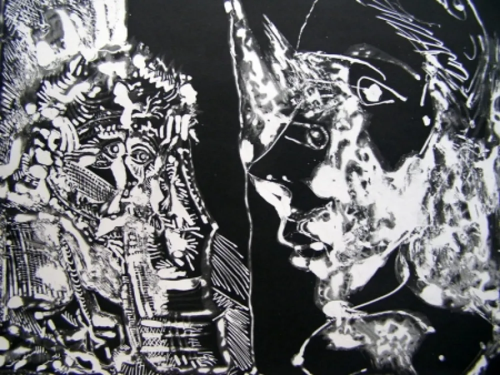 Акватинта Picasso - TWO BUSTS (WHITE LINE)