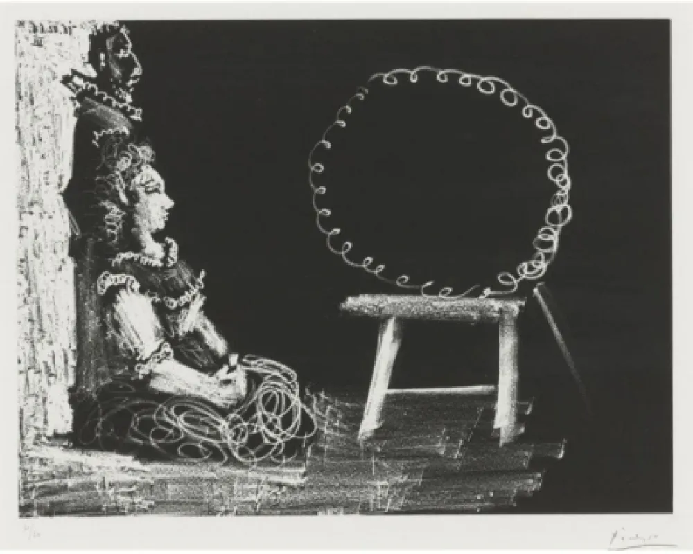 Акватинта Picasso - Un couple d'amateurs