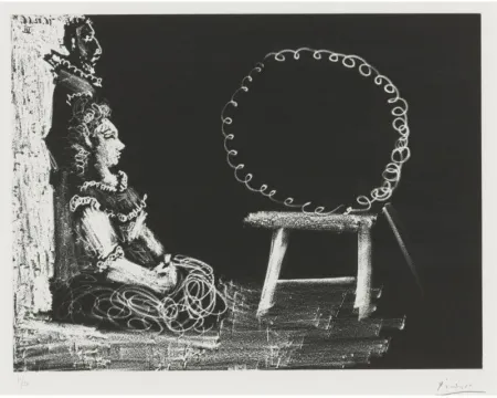 Акватинта Picasso - Un couple d'amateurs