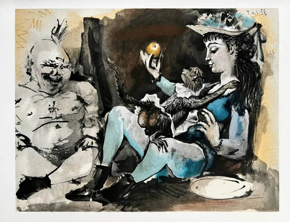 Литография Picasso - Woman with Monkey