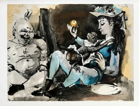 Литография Picasso - Woman with Monkey