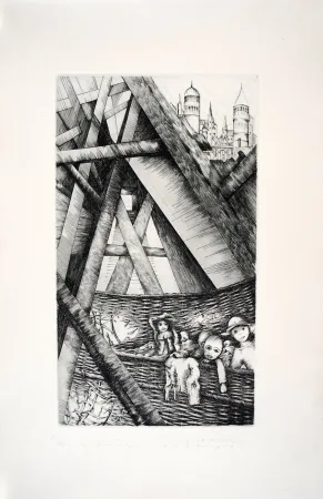 Офорт И Аквитанта Pierron - La Panière