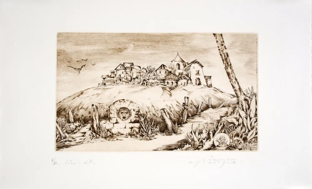 Гравюра Pierron - Lieu-dit