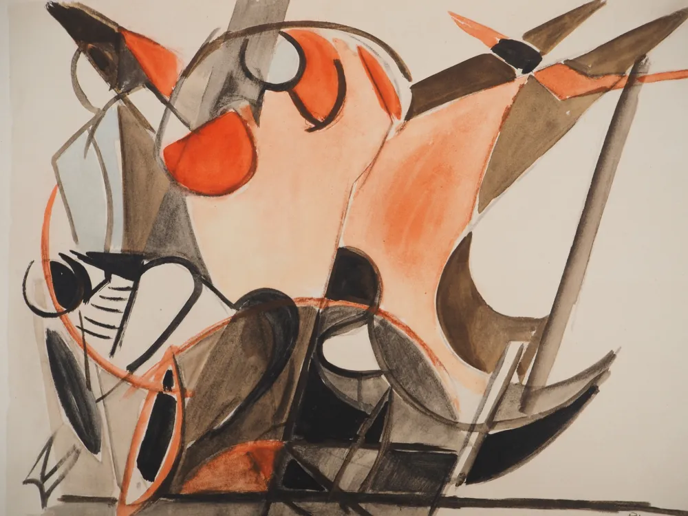 Литография Pignon - Secours en mer, le renflouement