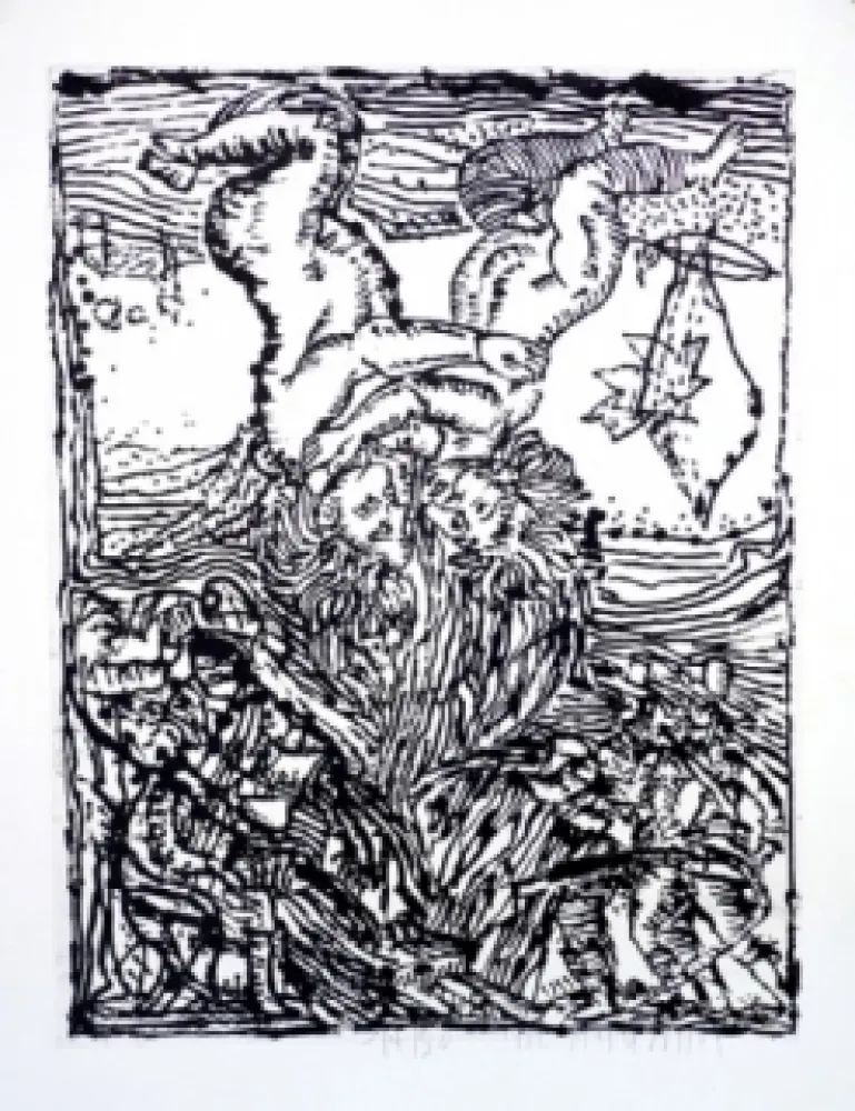 Акватинта Pincemin - Sans titre