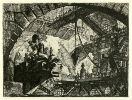 Гравюра Piranesi - Prisoners on a Projecting Platform (No. 10 from 