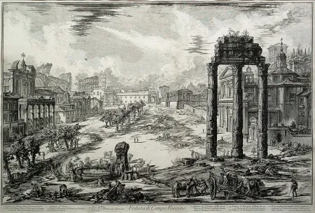 Гравюра Piranesi - Veduta di Campo Vaccino 