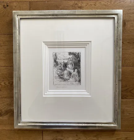 Литография Pissarro - Group de paysans 