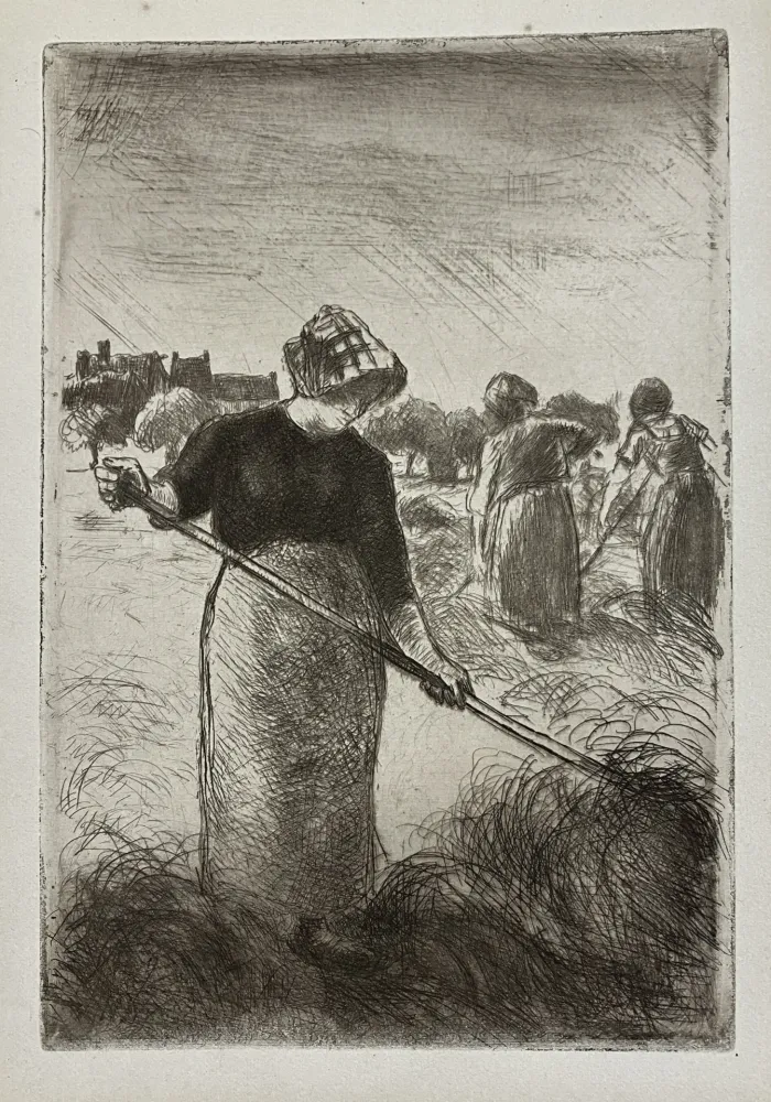 Офорт Pissarro - Les Faneuses, 1890