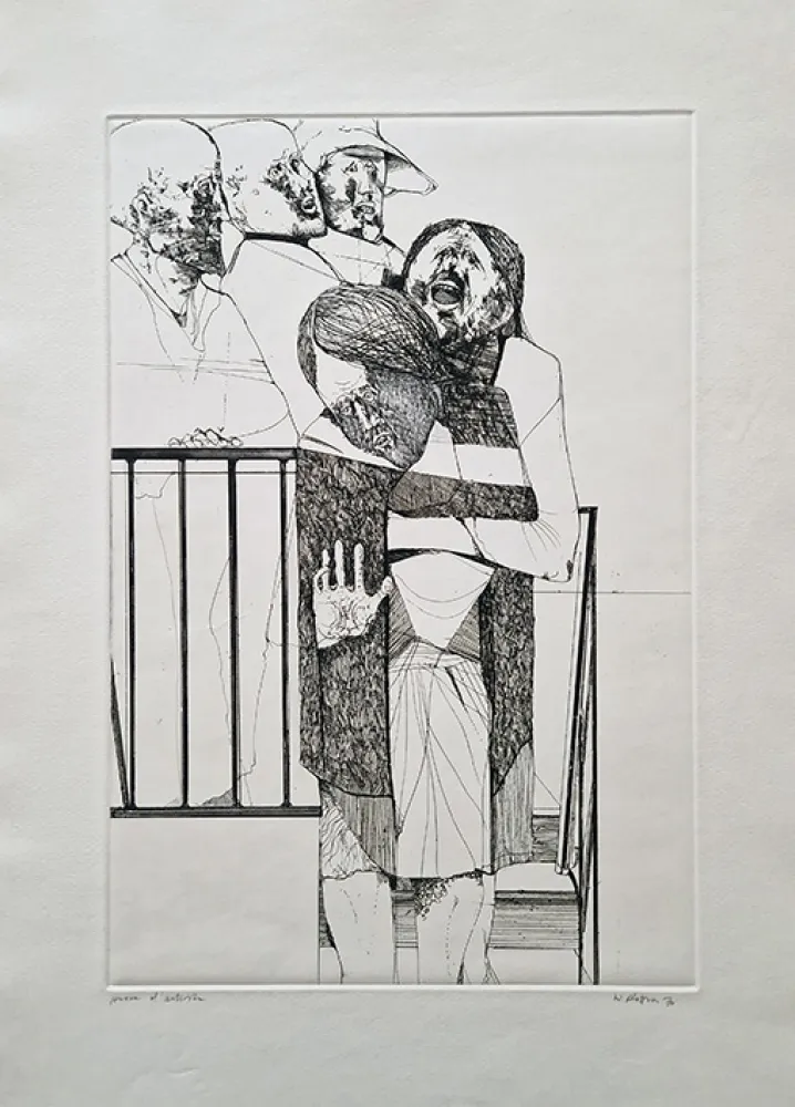 Офорт Plattner - L'urlo