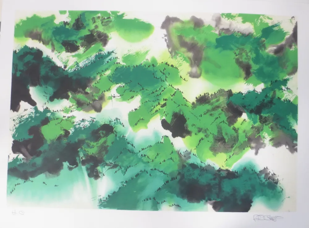 Литография Po Chung - Evergreen moutain