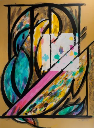 Литография Poli - Couple de Perruches