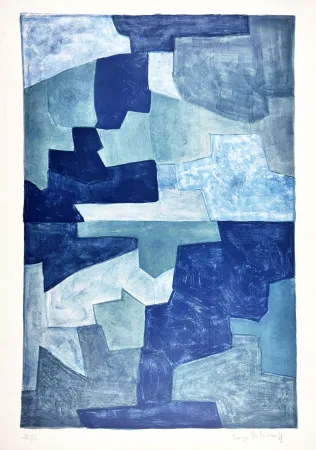 Литография Poliakoff - Composition bleue L71 