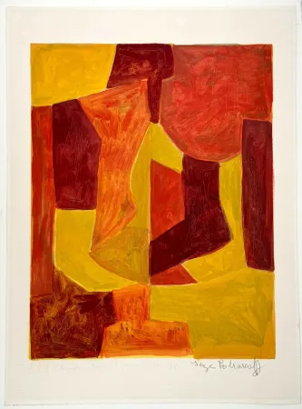 Литография Poliakoff -  Composition orange L51 