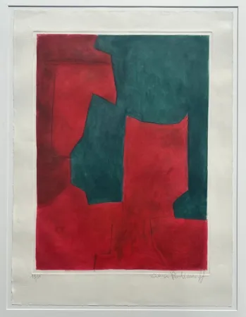 Гравюра Poliakoff - Composition Rouge et Verte