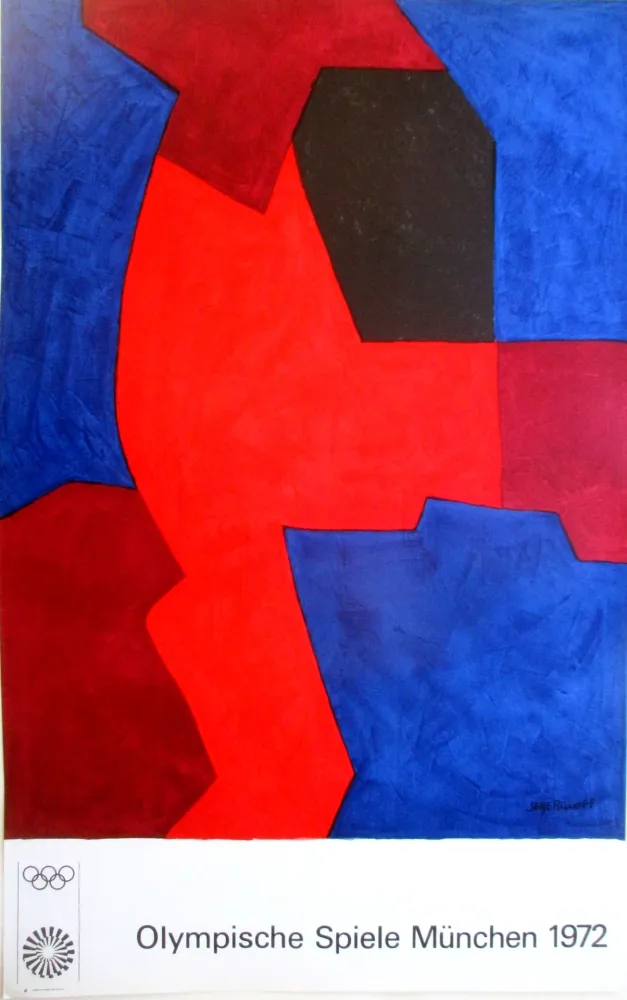 Литография Poliakoff - OL 1972, original colourlithograph