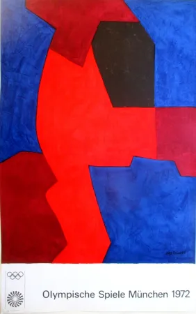 Литография Poliakoff - OL 1972, original colourlithograph
