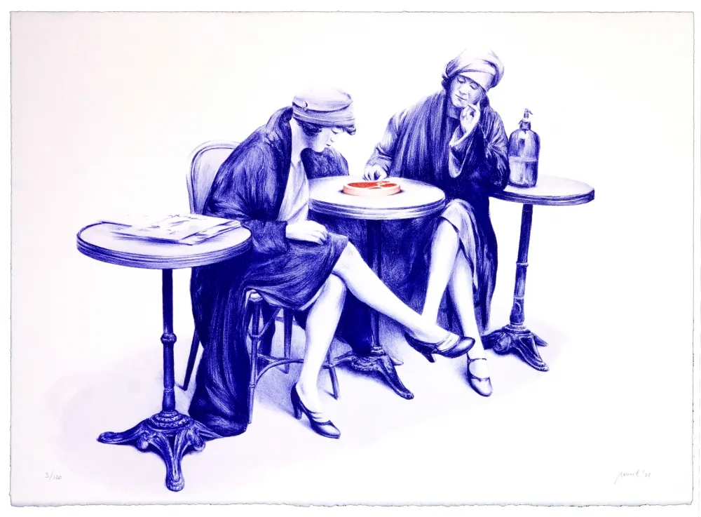 Литография Pomet - Ménages à trois