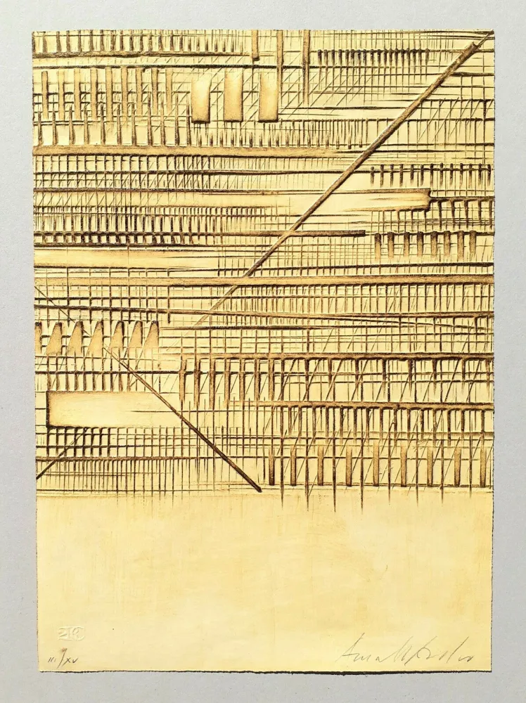 Офорт Pomodoro - Lettera sbarrata