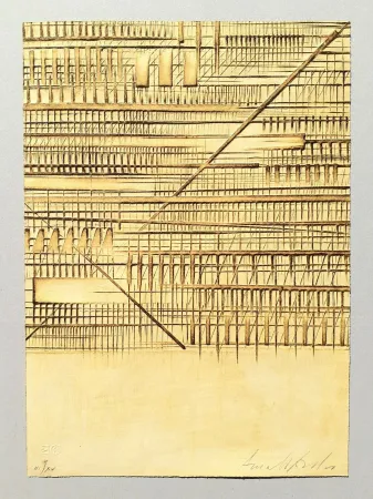 Офорт Pomodoro - Lettera sbarrata