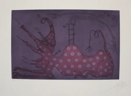 Офорт И Аквитанта Ponç - Esfinx acrobática / Acrobatic Sphinx