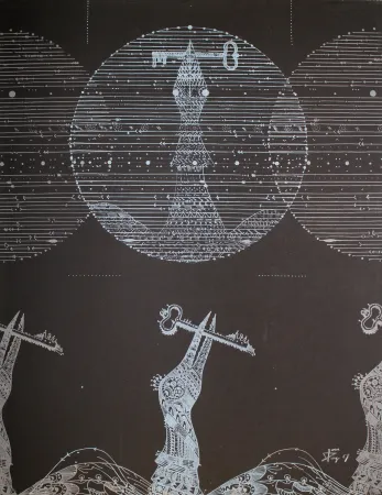 Литография Ponç - Vögel und Schlüssel (Birds and Key)