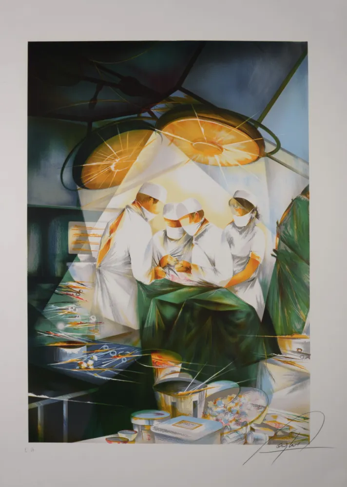 Литография Poulet - Le chirurgien