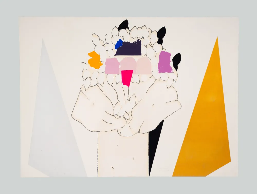 Сериграфия Pozzati - A che punto siamo con i fiori