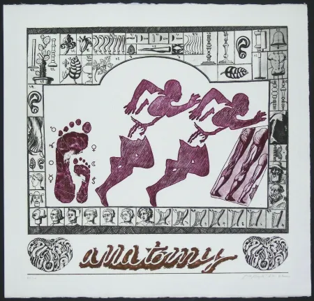 Гравюра Pozzati - Anatomy