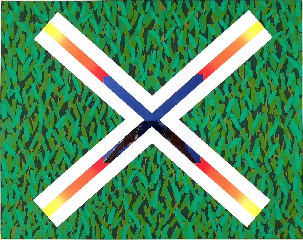 Сериграфия Pozzati - Croce di Sant'Andrea