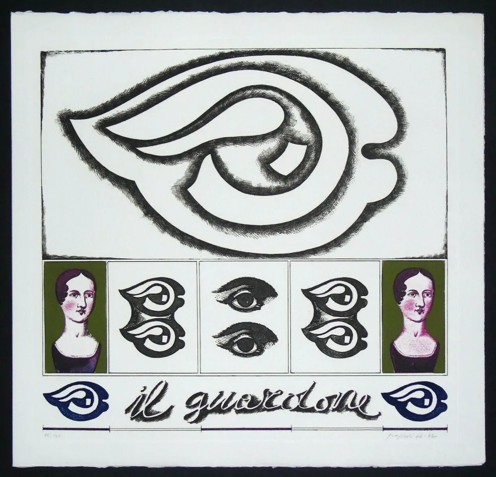 Гравюра Pozzati - Il guardone