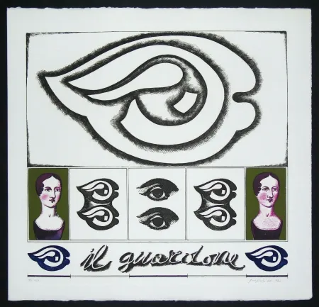 Гравюра Pozzati - Il guardone