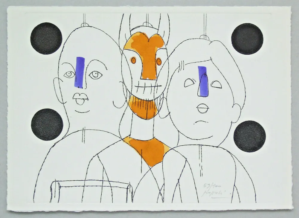 Гравюра Pozzati - Il pittore è il burattinaio