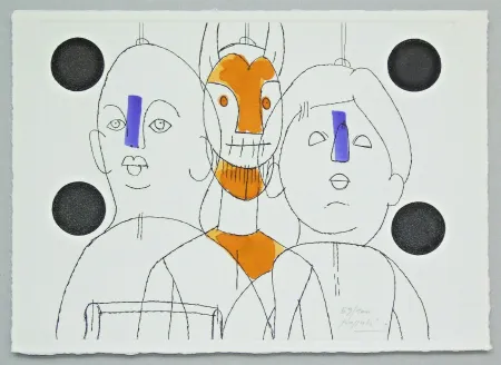 Гравюра Pozzati - Il pittore è il burattinaio