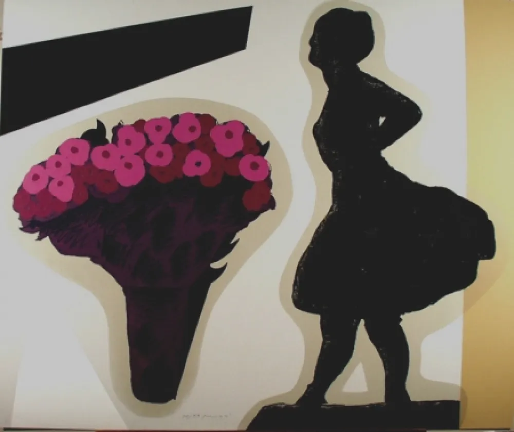 Сериграфия Pozzati - Nello studio di Degas