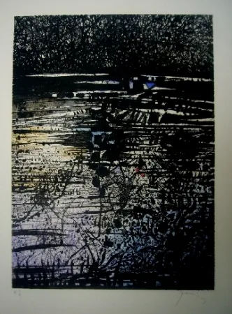 Офорт И Аквитанта Prassinos - L'étang