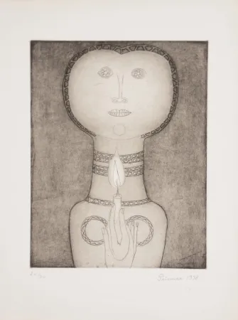 Офорт Prinner - Femme à la Bougie.