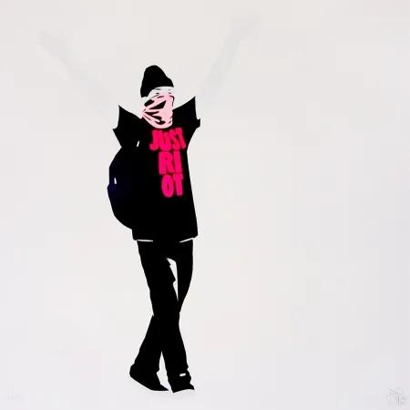 Сериграфия Pure Evil - Just Riot (Flouro pink)