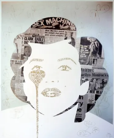 Сериграфия Pure Evil - The last Marilyn (golden ink face)