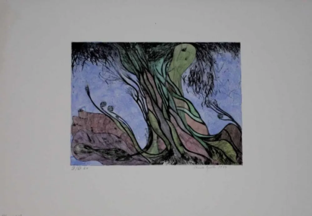 Гравюра Сухой Иглой Pyroth - Alles wächst