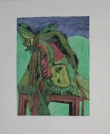 Гравюра Сухой Иглой Pyroth - Auf dem Tisch / Pallieter 