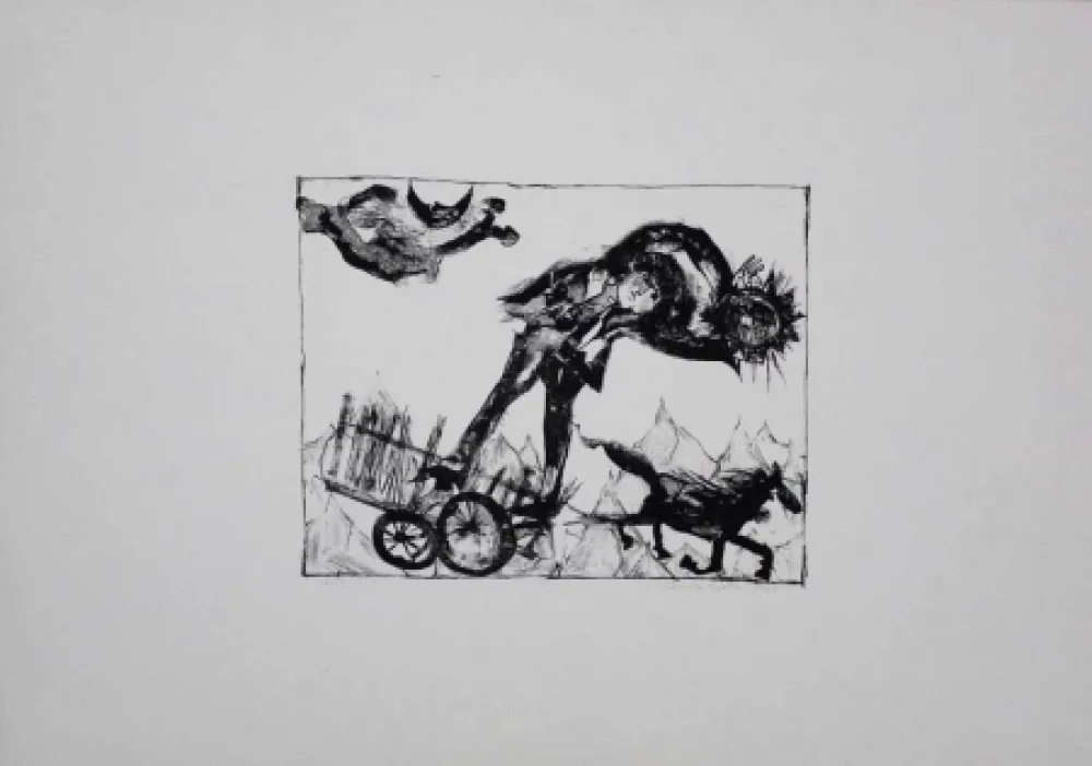 Литография Pyroth - Der Sommerdieb.  Ein finnisches Märchen.